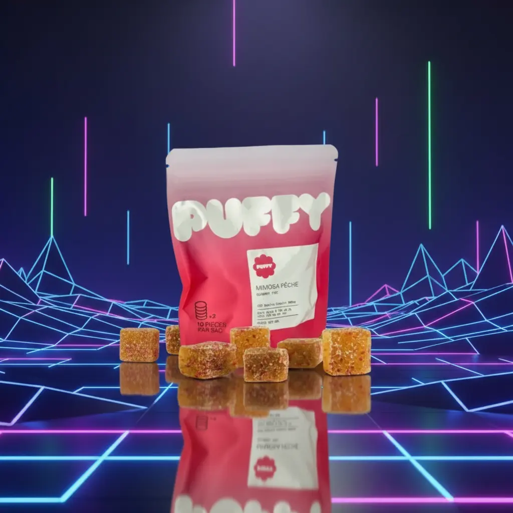 SHOPTONCBD GUMMIES PUFFY YUMMY MIMOSA PECHE CBD
